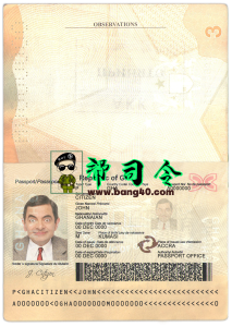 加纳护照 Psd 模板Ghana Passport Psd Template-帮司令