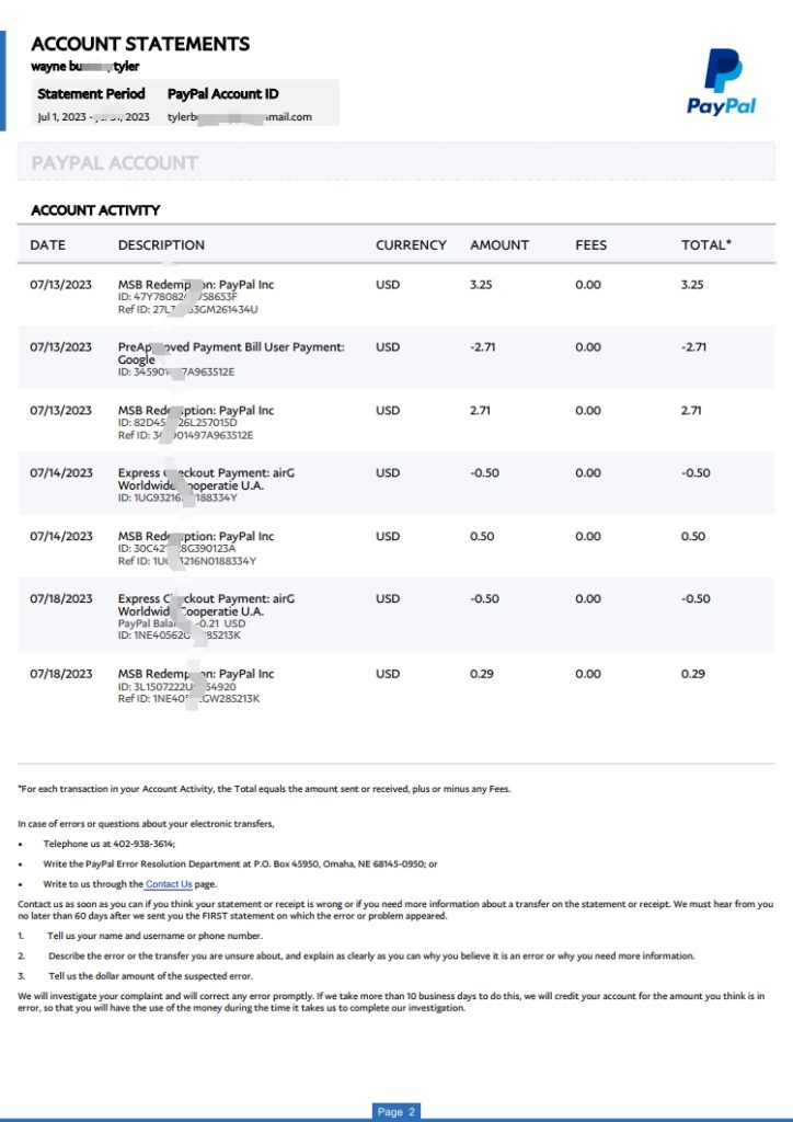 图片[2]-Paypal 帐户报表 Word 和 PDF 模板