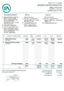 印度营销和咨询机构发票模板India Marketing & Consulting Agency Invoice Template-帮司令