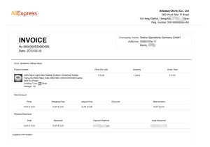ALIExpress 发票模板（Word 和 Pdf 格式）ALIExpress Invoice Template In Word And Pdf Format-帮司令
