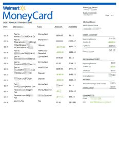 沃尔玛钱卡 Word 和 PDF 模板Walmart Money Card Word And PDF Template-帮司令