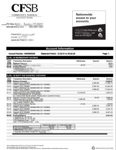 美国CFSB 银行对帐单 Word 和 PDF 模板USA CFSB Bank Statement Word And PDF Template-帮司令