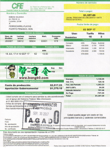 墨西哥联邦电力委员会 (CFE) 公用事业账单 psd 模板可编辑Mexican Federal Electricity Commission (CFE) utility bill psd template editable-帮司令