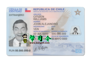 智利身份证 PSD 模板Chile ID Card PSD template-帮司令