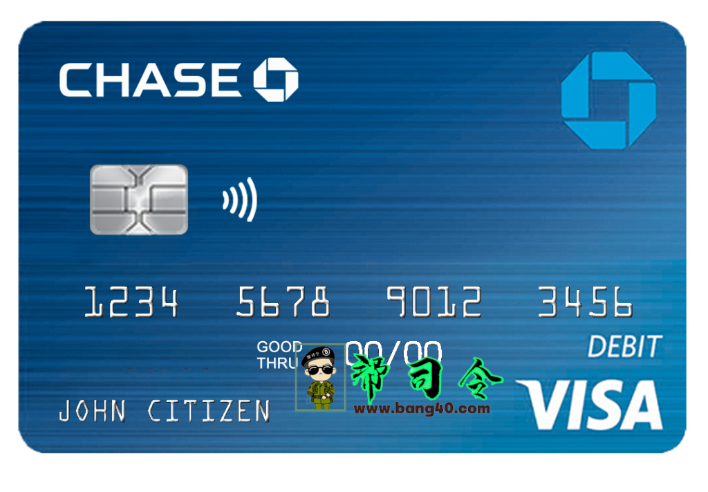 美国大通银行 Visa 借记卡 psd 模板