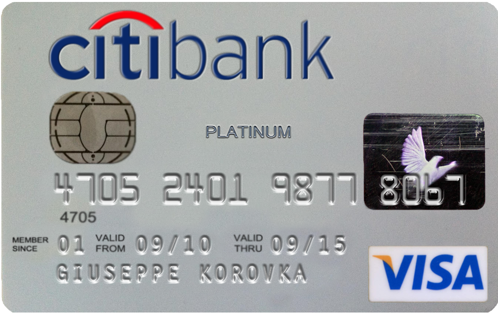 花旗银行 Visa 卡 PSD 模板