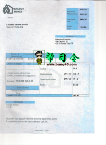 意大利能源住宅公用事业账单 PSD 模板Italy Energy Homes Utility Bill PSD Template-帮司令