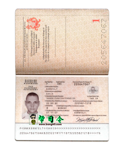 丹麦护照高清模板Psd Danish passport template Psd-帮司令