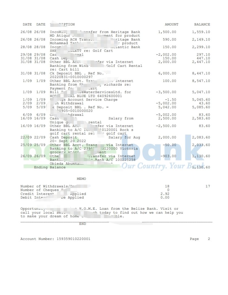 图片[2]-伯利兹银行 声明 Word 和 Pdf 模板belizebank statement Word And Pdf Template