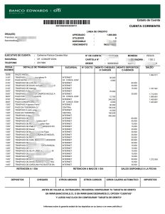 智利爱德华兹银行银行对帐单 Word 和 PDF 模板Chile Banco Edwards Bank Statement Word And PDF Template-帮司令