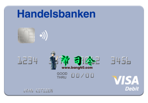挪威商业银行签证借记卡 PSD 模板Norway Handelsbanken visa debit card PSD Template-帮司令