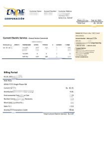 玻利维亚 ENDE Corporacion 电力账单Bolivia ENDE Corporacion electricity utility bill-帮司令