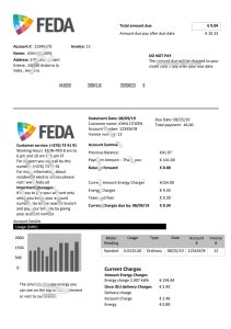 安道尔电力公司水电费账单模板Andorra ELECTRIC FORCES OF ANDORRA utility bill template in Word and PDF format-帮司令
