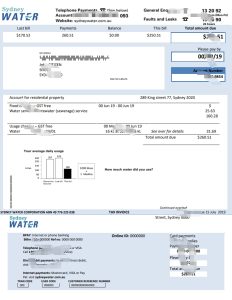 澳大利亚悉尼水费账单Word和PDF模板Australia Sydney Water utility bill, Word and PDF template-帮司令