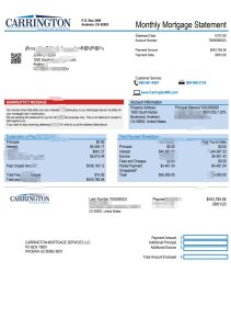 美国 Carrington Mortgage Services 银行对账单模板USA Carrington Mortgage Services bank statement template in Word and PDF  And Excel format-帮司令