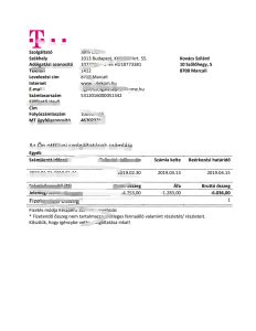 匈牙利 T Mobile Magyartel 水电费帐单Word文档格式模板Hungary T Mobile Magyartel utility bill Word document format template-帮司令