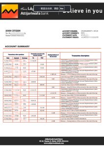 摩洛哥 Attijariwafa 银行对账单模板Morocco Attijariwafa bank statement template-帮司令