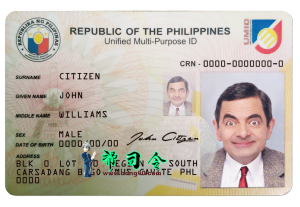 菲律宾 UMID 卡模板 菲律宾身份证 PSD 模板Philippines UMID Card Template Philippines ID Card PSD Template-帮司令