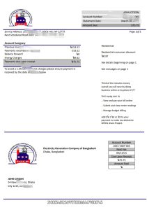 孟加拉国发电公司水电费帐单 Word 和 PDF 模板Bangladesh Electricity Generation Company Utility Bill Word And PDF Template-帮司令
