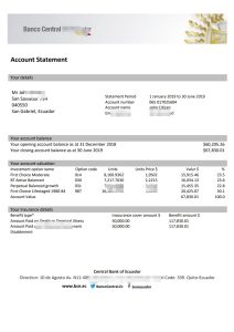 厄瓜多尔中央银行地址证明银行对账单模板Central Bank of Ecuador proof of address bank statement template-帮司令