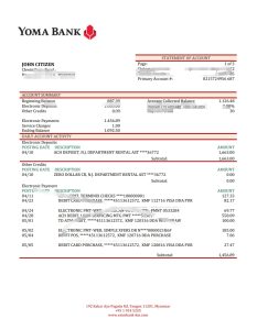 缅甸 Yoma 银行对账单模板Myanmar Yoma bank statement Template-帮司令