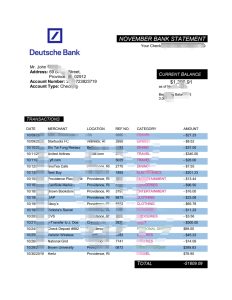 德国德意志银行地址证明声明模板Germany Deutsche bank proof of address statement template-帮司令