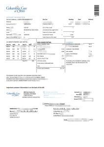 美国俄亥俄州哥伦布市水电费账单模板（Word 和 PDF 格式）USA Ohio City of Columbus utility bill template in Word and PDF format-帮司令