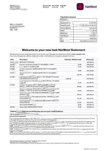 英国 NatWest 银行对账单模板（Version2024）UK NatWest bank statement template (Version2024)-帮司令
