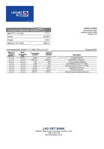老挝的老挝越南银行对账单模板（Word 和 PDF 格式）Laos Lao Viet Bank statement template in Word and PDF format-帮司令