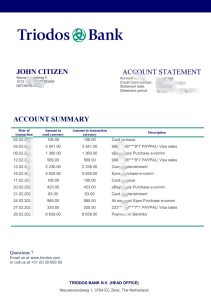 荷兰 Triodos 银行对账单模板Netherlands Triodos Bank statement template-帮司令