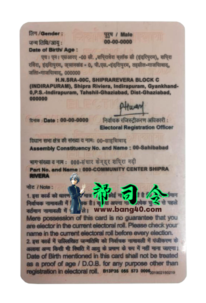 图片[2]-印度选举身份证可编辑 PSD 模板