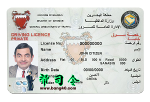 巴林驾驶执照 PSD 模板Bahrain Driving license PSD template-帮司令