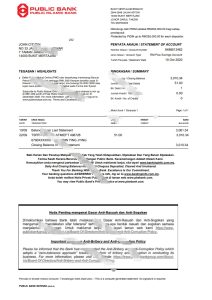 马来西亚公共银行对账单模板（Word 和 PDF 格式）Malaysia Public bank statement template in Word and PDF format-帮司令