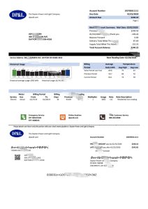 美国俄亥俄州 DPL 公用事业账单模板（Word 和 PDF 格式）USA Ohio DPL utility bill template in Word and PDF format-帮司令