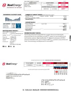 美国科罗拉多州 Excel 能源公用事业账单 Word 和 PDF 格式（版本 2024）USA Colorado Excel Energy utility Bill Word And PDF format-帮司令