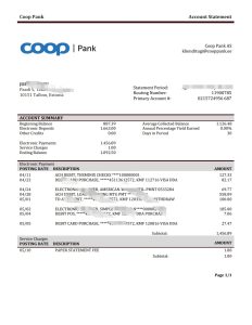爱沙尼亚 Coop Pank 银行对账单模板Estonia Coop Pank bank statement template-帮司令
