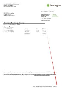 美国俄亥俄州亨廷顿银行对账单 Word 和 PDF 模板（共7页只展示首页）USA Ohio Huntington bank statement Word and PDF template-帮司令
