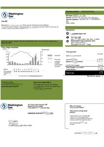 美国华盛顿天然气 WGL 公用事业账单模板（Word 和 PDF 格式）USA Washington Gas WGL utility bill template in Word and PDF format-帮司令