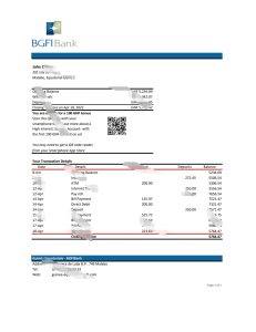 赤道几内亚 BGFI 银行对账单 Excel 和 PDF 模板Equatorial Guinea BGFI Bank Statement Excel and PDF template-帮司令