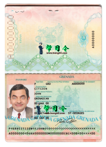 格林纳达护照 PSD 模板Grenada Passport PSD Template-帮司令