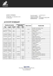 斯洛伐克 Tatra 银行对账单模板（Word 和 PDF 格式）Slovakia Tatra bank statement template in Word and PDF format-帮司令