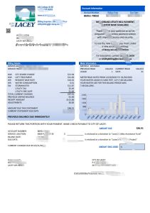 美国华盛顿州莱西市水费账单模板（Word 和 PDF 格式）地址证明USA Washington City of Lacey water utility bill template in Word and PDF format proof of address-帮司令