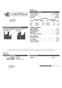 美国查塔姆村水电费账单模板（Word 和 PDF 格式）USA Village of Chatham utility bill template in Word and PDF format-帮司令