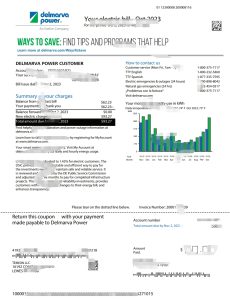 美国德玛瓦电力公司水电费账单（Word 和 PDF 格式）USA Delmarva Power Utility bill In Word And PDF Format-帮司令