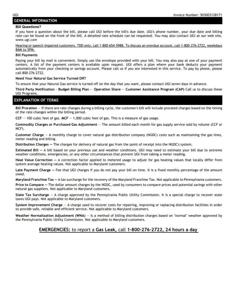 图片[2]-美国 UGI 能源公用事业账单 Word 和 PDF 格式（2024 年版本）