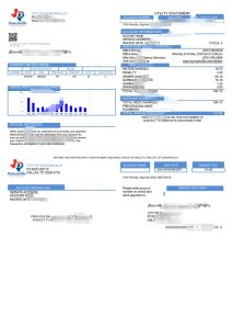 美国德克萨斯州邓肯维尔市水电费账单模板（Word 和 PDF 格式）USA Texas City of Duncanville utility bill template in Word and PDF format-帮司令