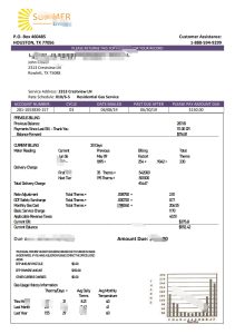 美国德克萨斯州夏季能源易填写水电费账单模板USA Texas Summer Energy easy fillable utility bill template-帮司令