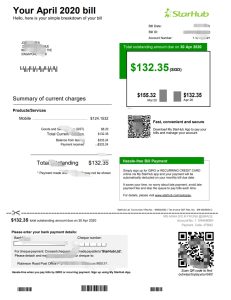 新加坡 StarHub 公用事业账单模板Singapore StarHub utility bill template-帮司令