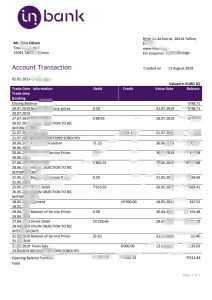 爱沙尼亚 Inbank 银行对账单模板Estonia Inbank bank statement template-帮司令