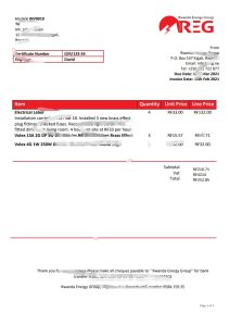 卢旺达能源集团电费账单模板Rwanda Energy Group electricity utility bill template-帮司令